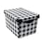 Simplify Checkered Black & White Storage Tote Bin